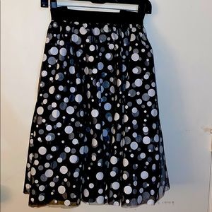 Tule Black With White Polka Dot Full Skirt